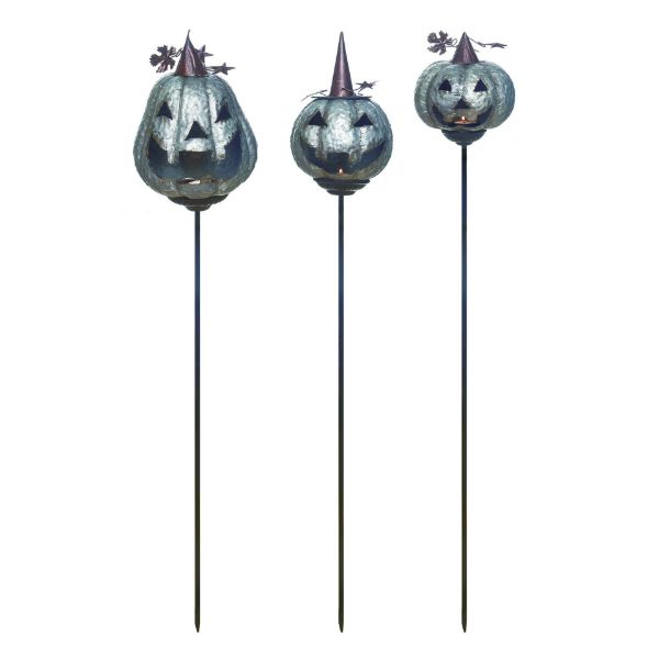 Metal Jack-o-Lantern Yard Stake