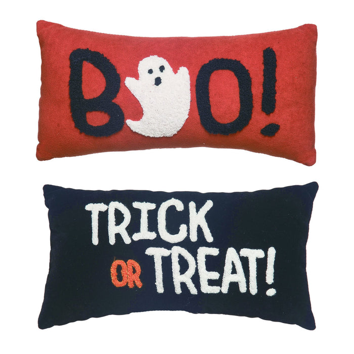 Fabric Embroidered Spooky Pillow - 3 Options