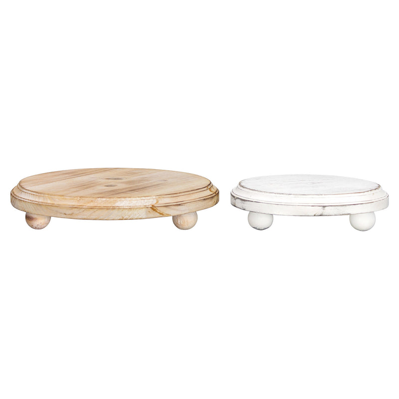 White Natural Tray Stands