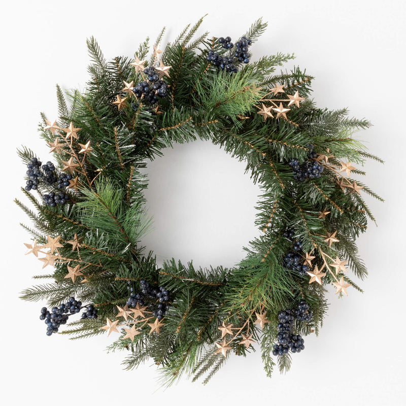 Starry Pine Wreath - 26"