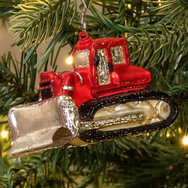Red Excavator Ornament
