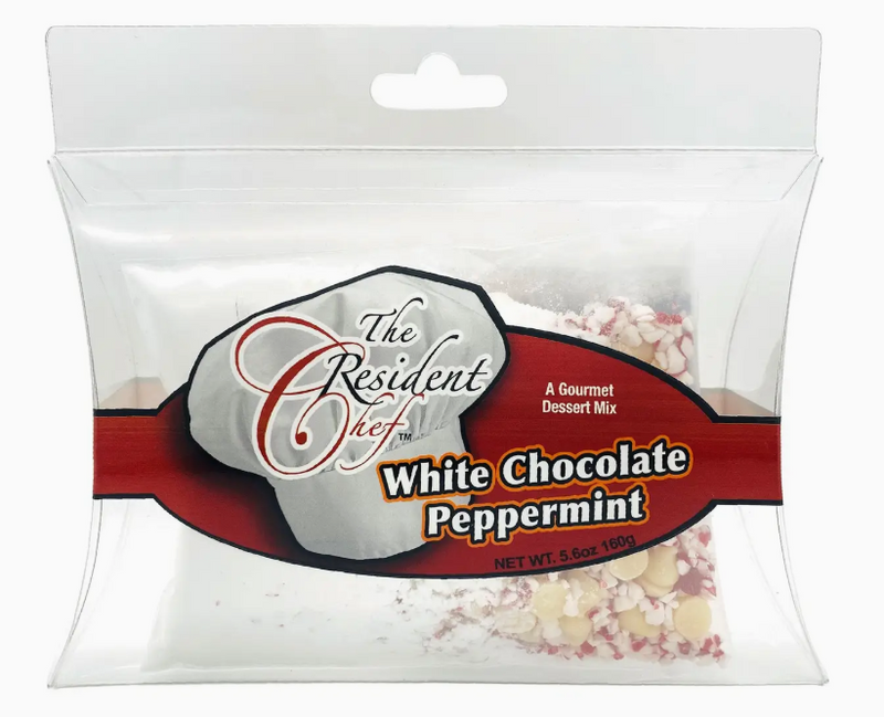 Package of 'The Resident Chef' White Chocolate Peppermint dessert mix