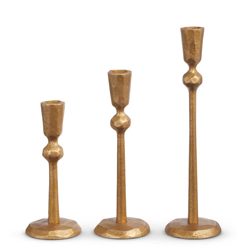 Gold Candle Sticks - Set of 3