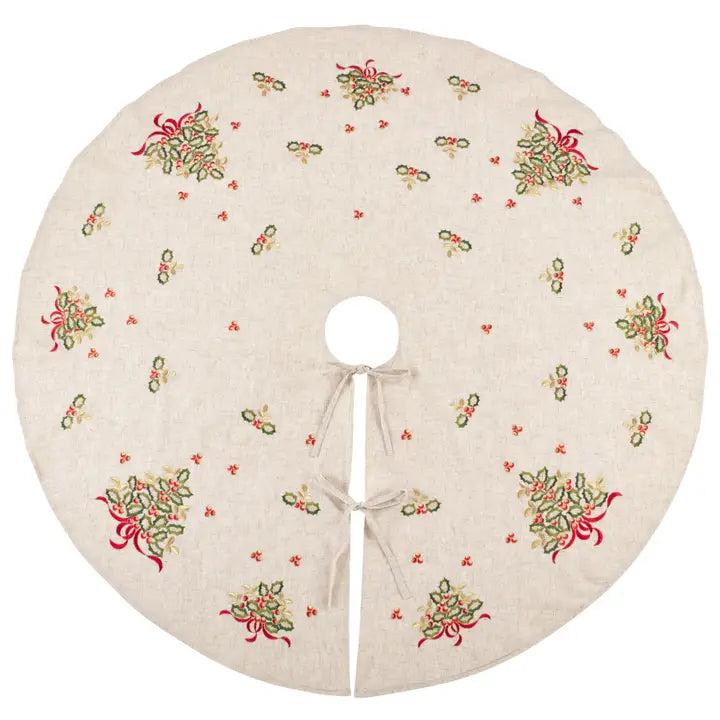 Christmas Tree Embroidered Tree Skirt