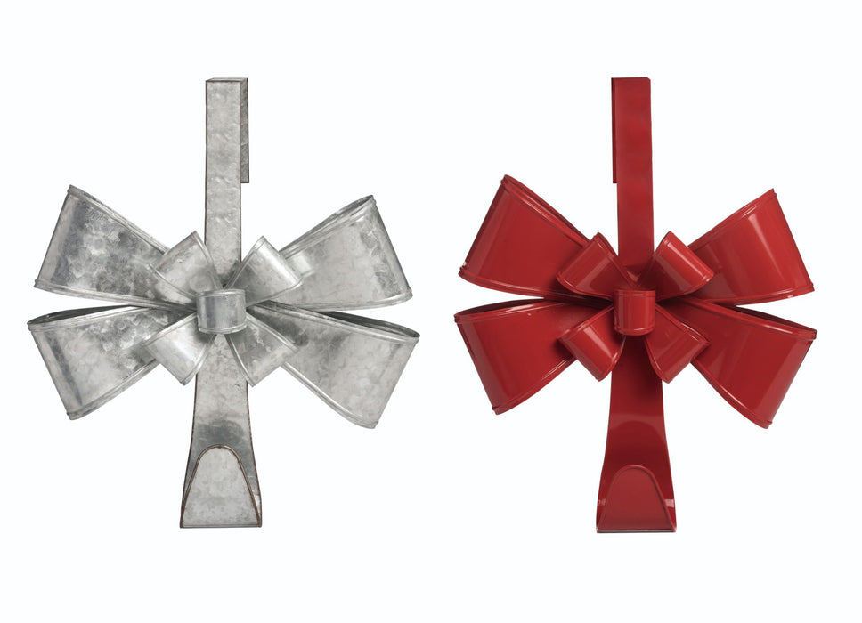 Metal Bow Wreath Holder - 2 Colors
