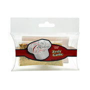 Packaged Zesty Garlic dip mix from The Resident Chef on a white background