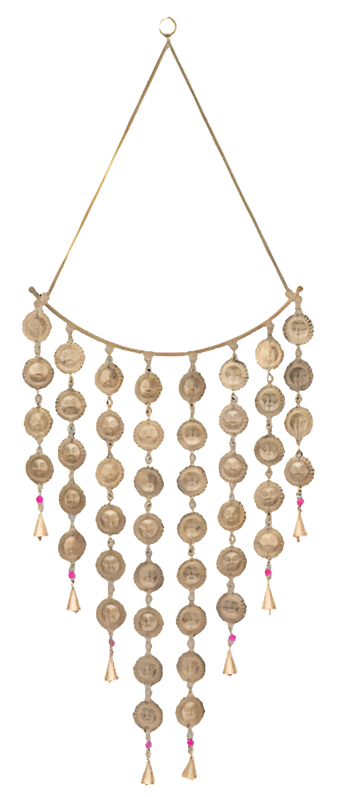 Gold Sun Face Swag Windchime