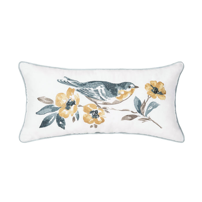 Calix Bluebird Embroidered Pillow
