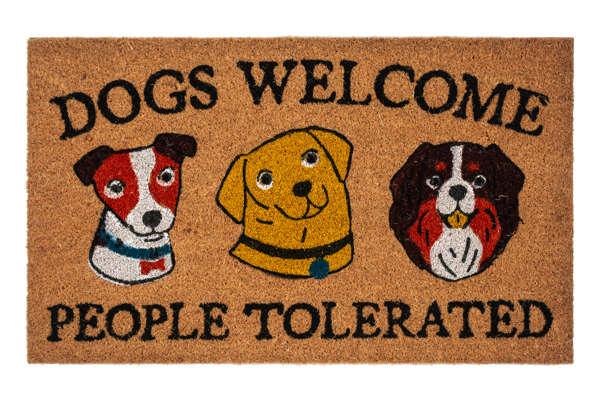 Dogs Welcome Door Mat