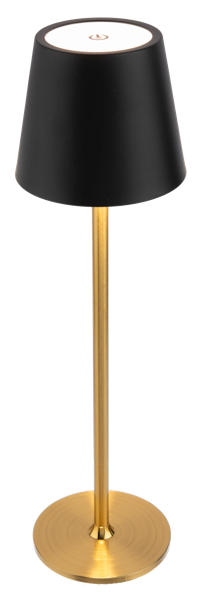 Black and Gold Cordless Touch Table Lamp