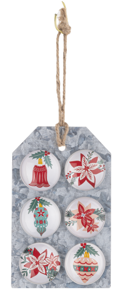 Holiday Floral Magnet Set