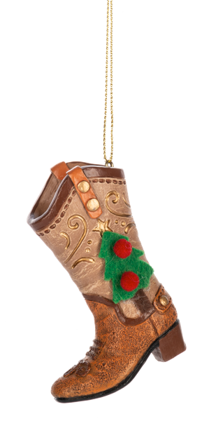 Festive Cowboy Boot Ornaments