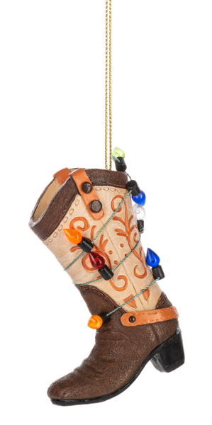 Festive Cowboy Boot Ornaments