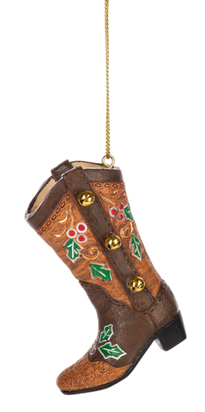 Festive Cowboy Boot Ornaments