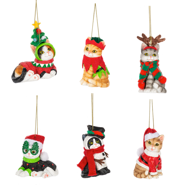 Fleas Navidad Cat Ornaments