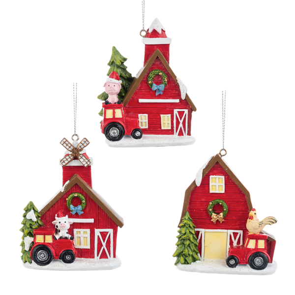 Christmas Farm Ornaments