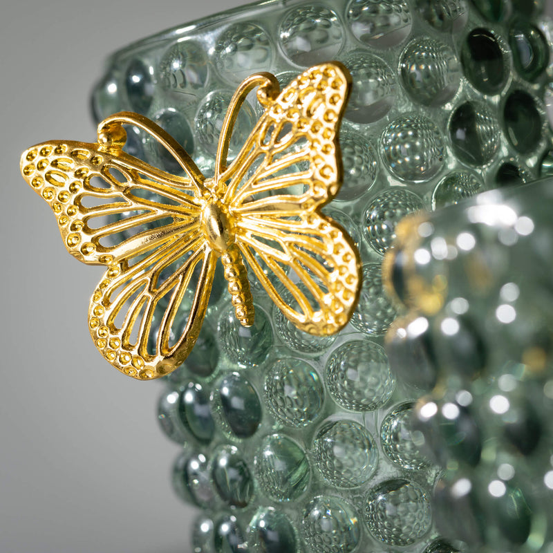 Glass Butterfly Votive Holders - 2 Sizes