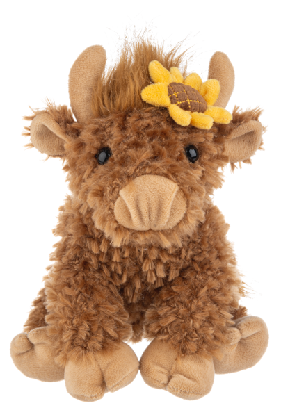 Sunny Bloom Highland Cow Plush