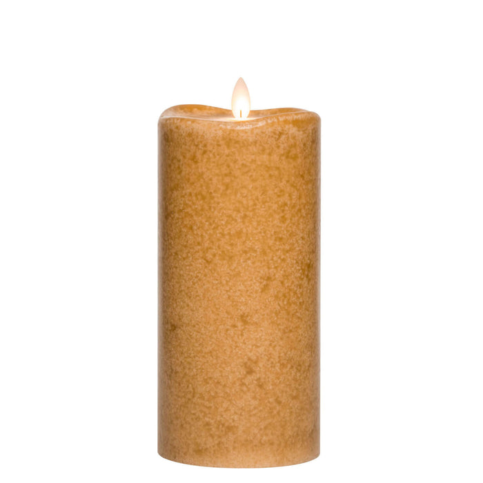 Spice Mottled LED Pillar Candle - 2 Sizes