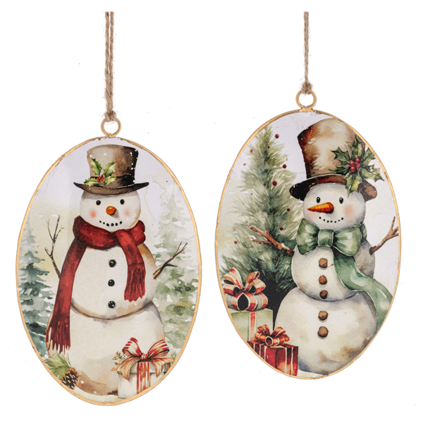 Snowman Disk Ornaments