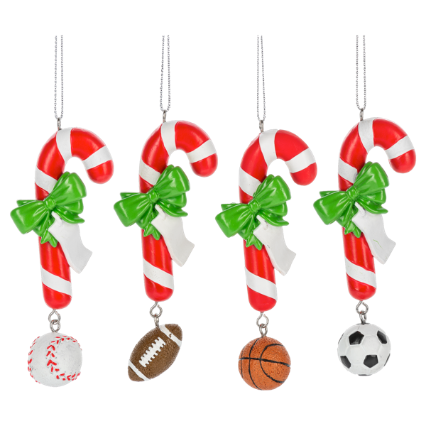 Candy Cane Sport Ornaments