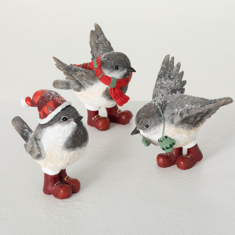 Winter Birds With Accessories