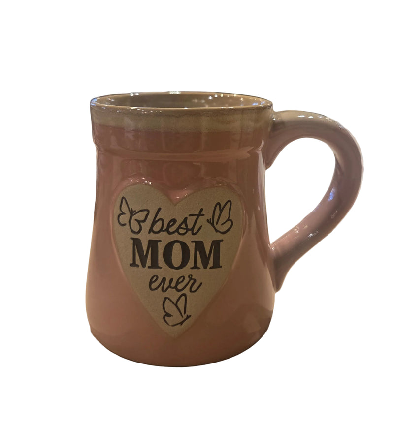 Best Mom Ever on Heart Porcelain Mug