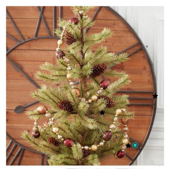 Glass Bead Garland In Box - 2 Colors