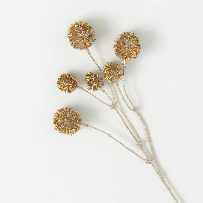 Gold Ball Twig Spray