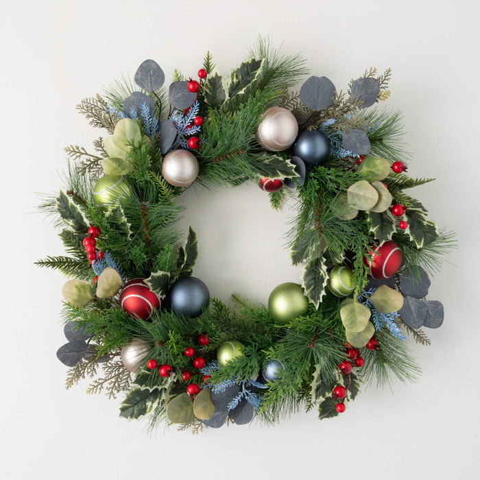 Christmas Ball Mixed Wreath - 26"