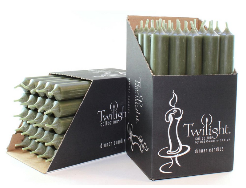 Twilight dinner candles in packaging on a white background