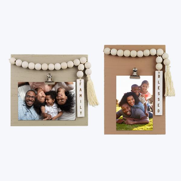 Clip Photo Frame with Blessing Beads- 2 Options