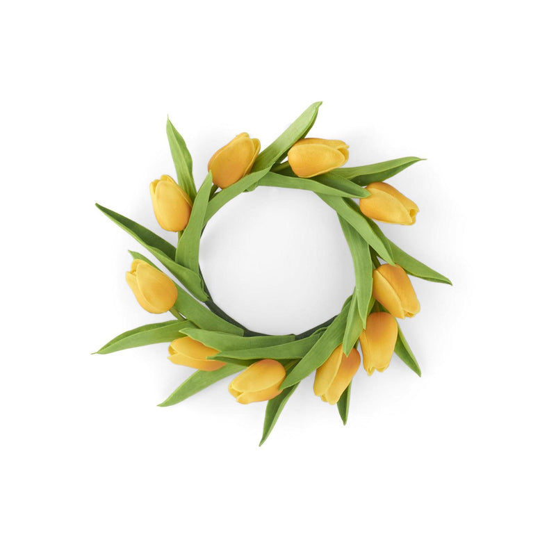 Orange Real Touch Mini Tulip Candle Ring