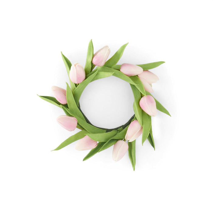 Pink Real Touch Mini Tulip Candle Ring