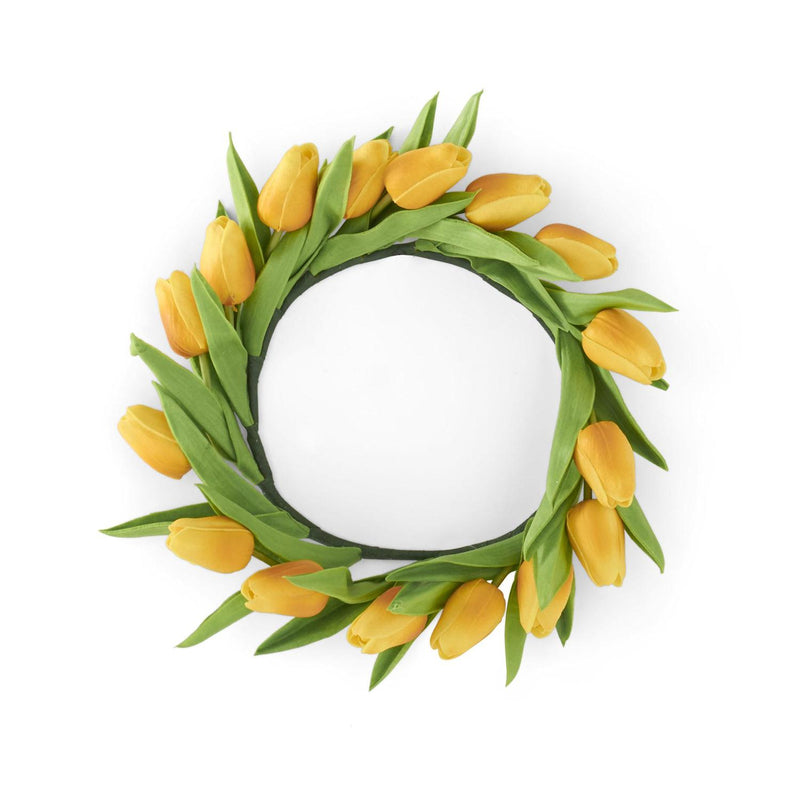 Orange Real Touch Mini Tulip Candle Ring