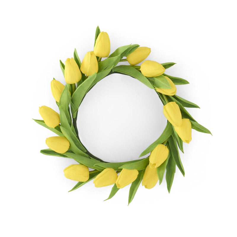 Yellow Real Touch Mini Tulip Candle Ring