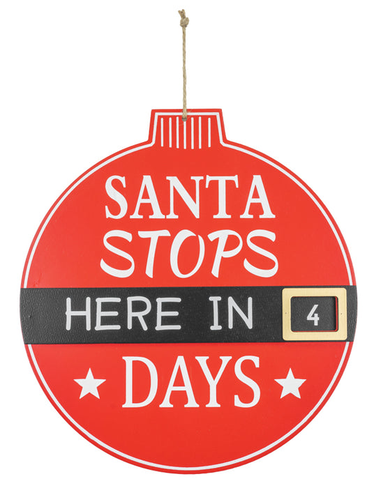 Santa Stops Ornament Countdown Hanger