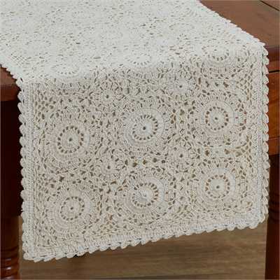 Lace Table Runner Cream - 2 Lengths