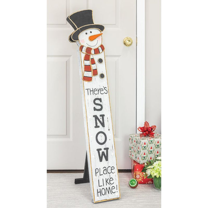 Snow Place Like Home Wooden Sign Easel with Lights