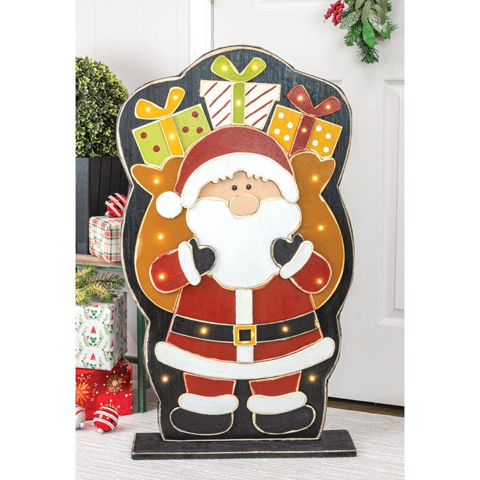 Santa Packages Wooden Stander with LED