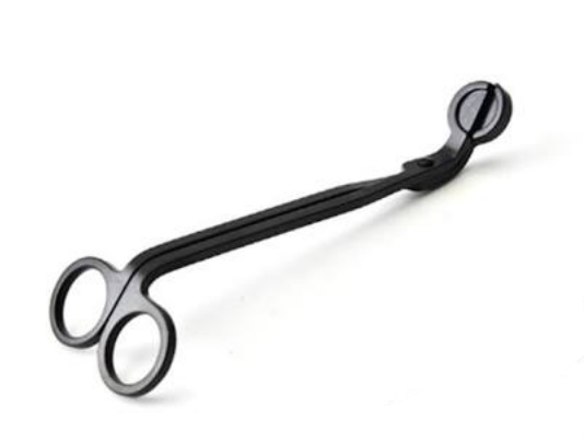 Black scissors on a white background