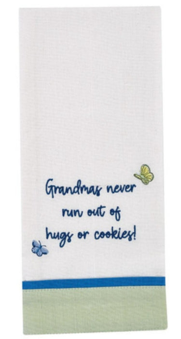 Grandmas Never Run Out Of Hugs And Cookies Dishtowel