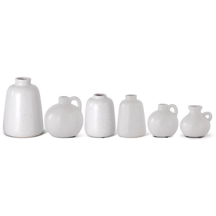 White Stoneware Jugs & Vases - 6 Styles
