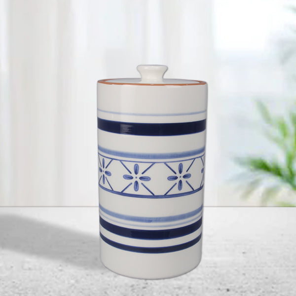 Ceramic Blue and White Canister