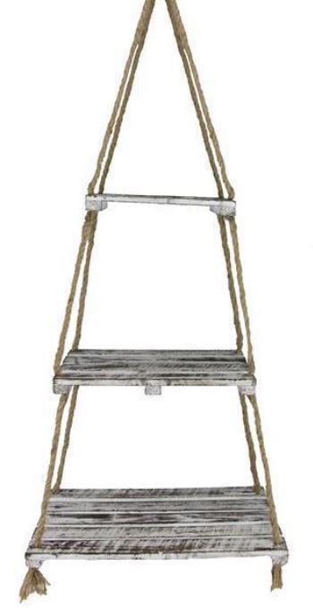 Three Tier Wood Hanging Shelf