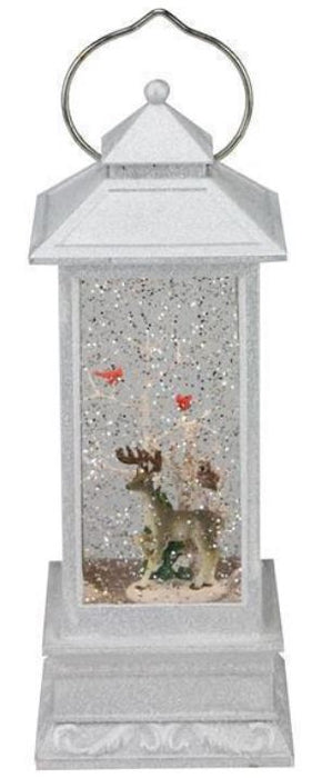 Deer and Tree Lantern Snow Globe