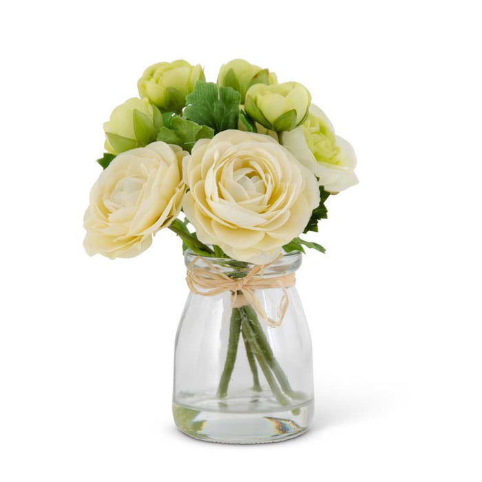 Ranunculus Bouquet in Glass Jar - 3 Options