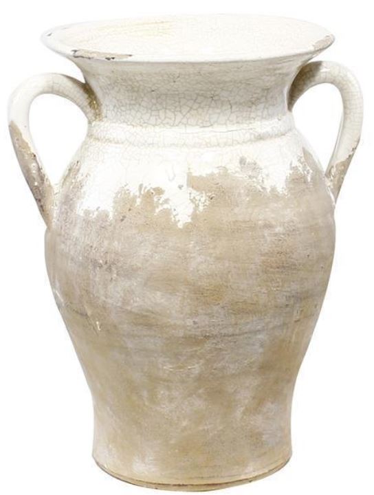 Hand Thrown Round Vase With Ear Handle