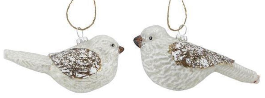 Glass Bird Ornaments - 2 Options