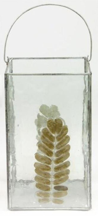 Glass Fern Leaf Vase